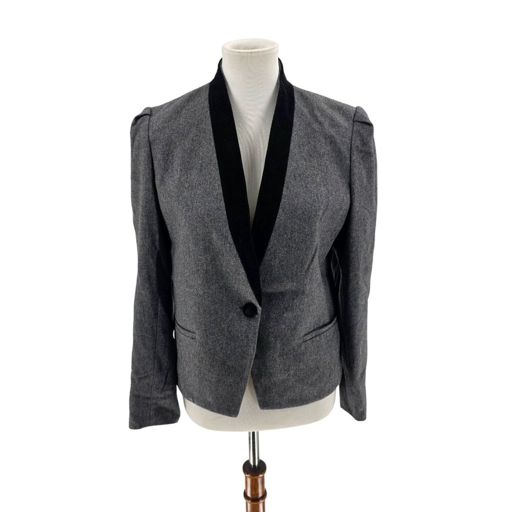 Donnybrook Womens Wool Blend Blazer Jacket Size 11/12 Gray